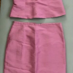 Vintage Gustavo Two Piece Silk Bustier and Skirt